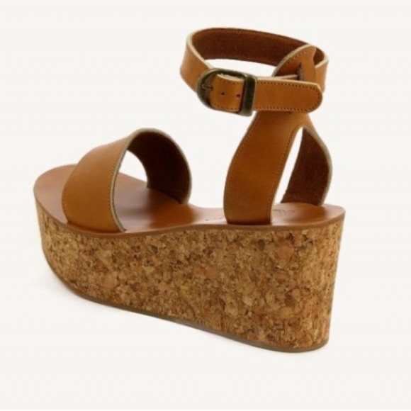 K.Jaques platform leather cork wedge sandals size 41 (10.5-11) - Picture 11 of 11